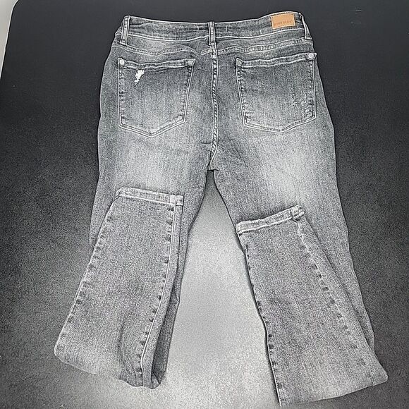 Judy Blue Jeans Women’s 11/30 Skinny Fit Distressed Faded Stretchy JB8857 Black - Picture 2 of 9